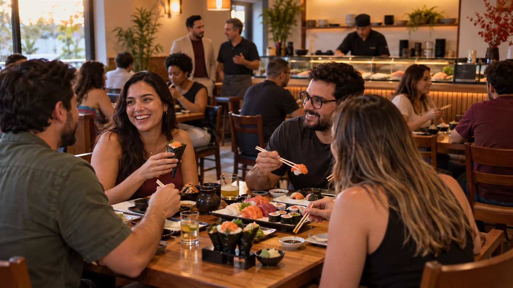 Ambiente de restaurante japonês